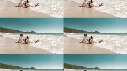 海边吃瓜,瓜香四溢的悠闲时光